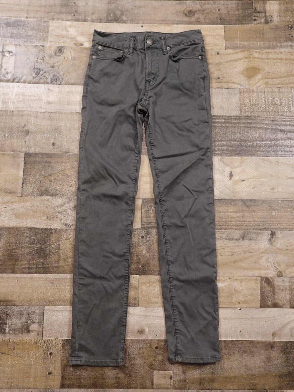 American Eagle Slim Straight Flex Jeans Men’s‎ 28x34 Gray Stretch Denim